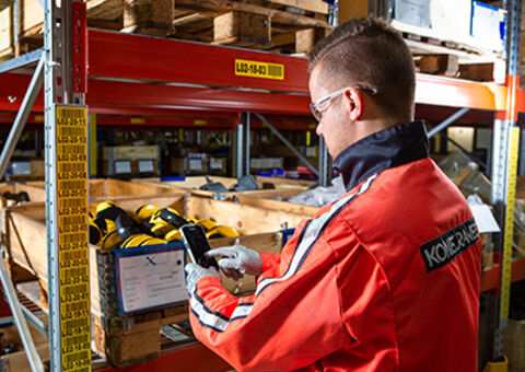 Parts warehouse worker